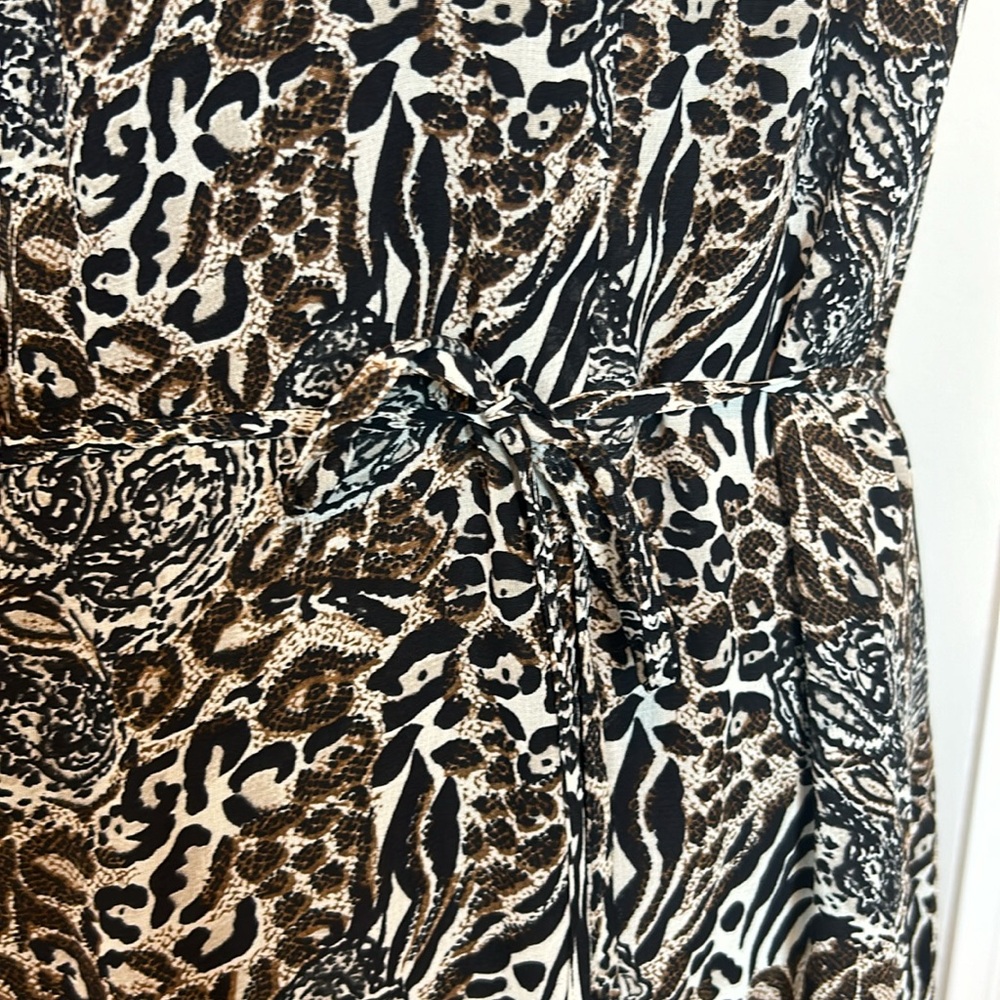 CDC Caren Desiree Company: Animal Print Sleeveless Maxi Dress Size 6 - Picture 10 of 14